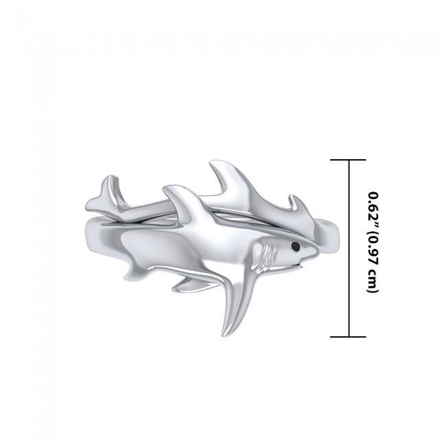Big Eye Thresher Shark Sterling Silver Ring TRI1712 - Rings