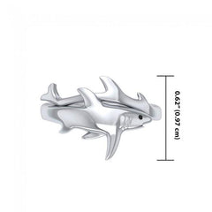 Big Eye Thresher Shark Sterling Silver Ring TRI1712 - Rings