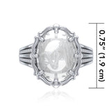 Mermaid Sterling Silver Ring with Clear Quartz TRI1729 - Rings