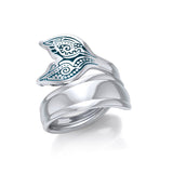 Aboriginal Whale Tail  Sterling Silver Spoon Ring TRI1734