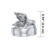 Aboriginal Whale Tail  Sterling Silver Spoon Ring TRI1734 - Ring