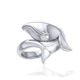 Graceful Humpback Whale Silver Ring TRI1766 - Ring