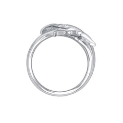 Graceful Humpback Whale Silver Ring TRI1766 - Ring