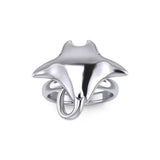 Large Manta Ray Silver Ring TRI1834 - Ring