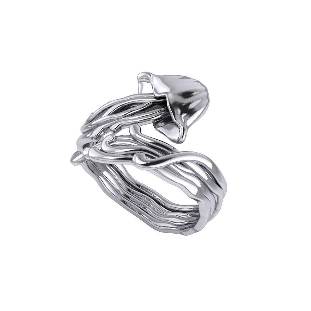 Box Jellyfish Silver Wrap Ring TRI1896 - Ring