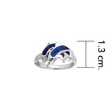 Twin Dolphins Sterling Silver Ring TRI250