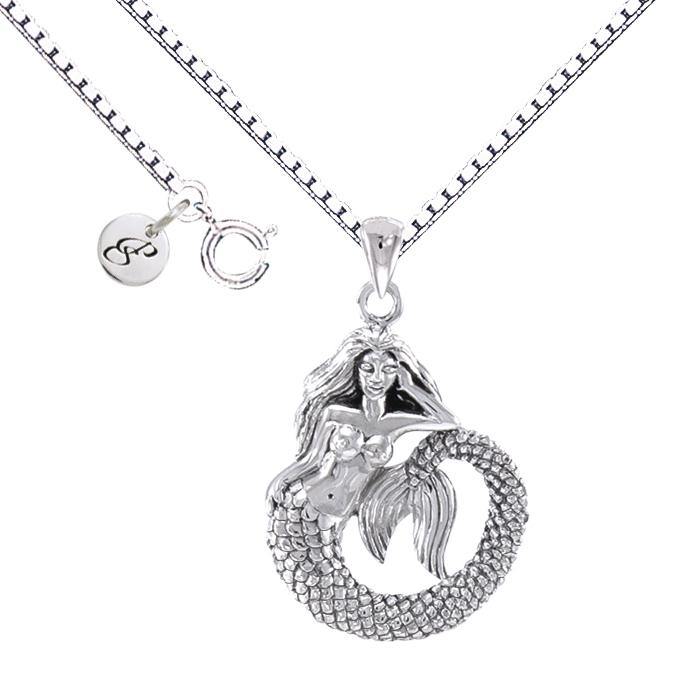 Mermaid Silver Necklace Set TSE691 - Sets