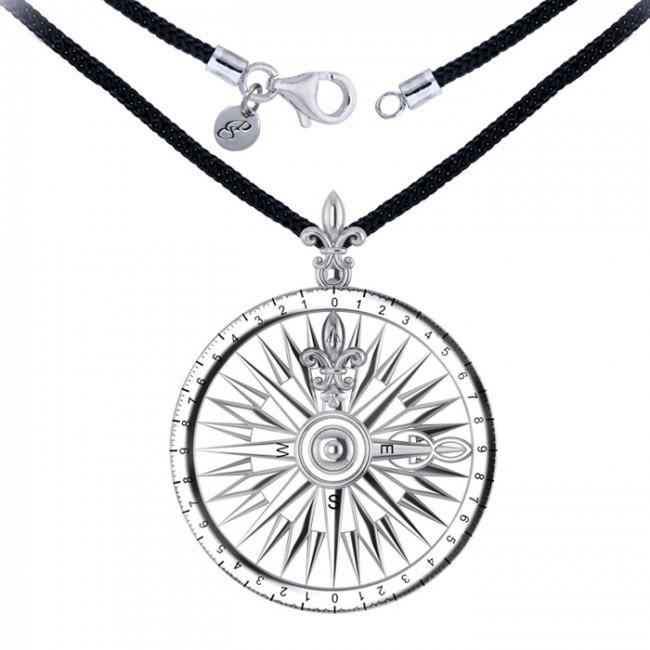 Fleur de Lis Compass Necklace Set  TSE693 - Sets