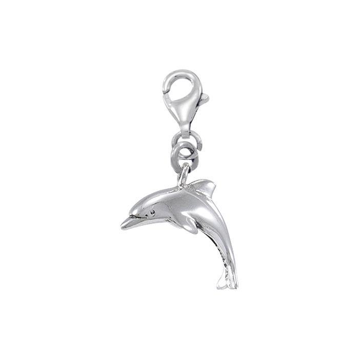 Dolphin Clip Silver Sterling Silver Clip Charm TWC008 - Clip Charms