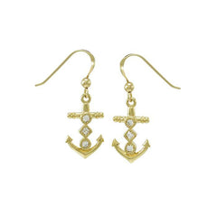 Anchor Gemstone Earrings VER1451 - Earrings