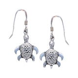 Sea Turtle Carrings Sterling Silver Hook Earring WE089 - Earrings