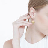 Manta ray Filigree Hook Earrings in 14k Gold GER1705 peterstone.