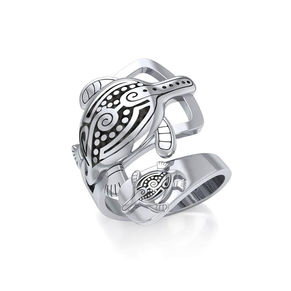 Aboriginal Inspired Turtle Sterling Silver Ring TRI1739 - Ring
